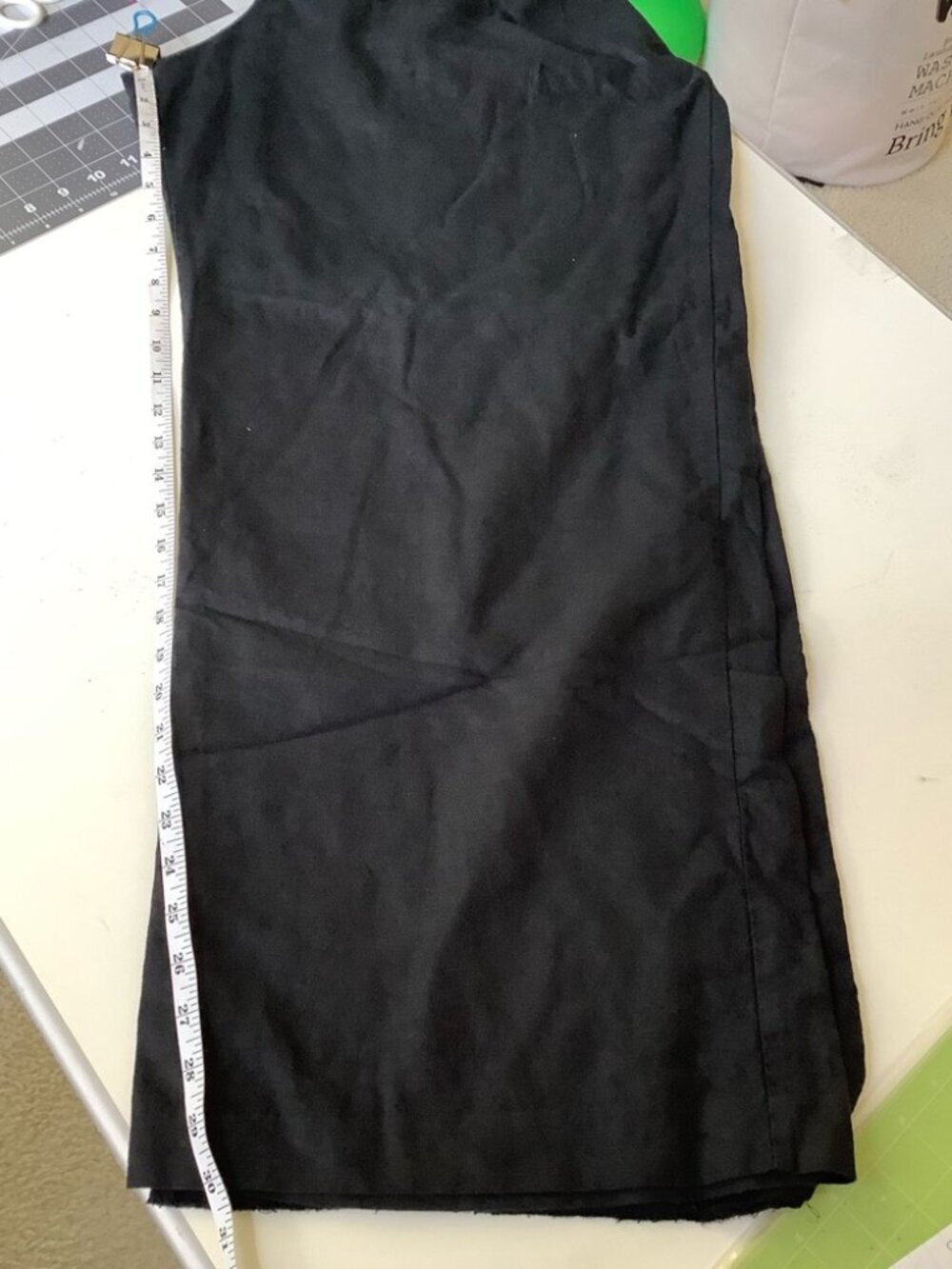 Gap Black Linen Rayon Wide Leg High Waist Trousers 16 - Picture 4 of 7